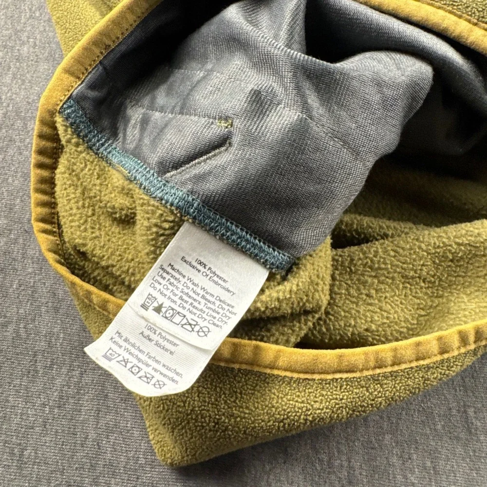 Eddie Bauer Mens 2XL Fleece Pullover Snap Neck Colorblock Blue Green Outdoor